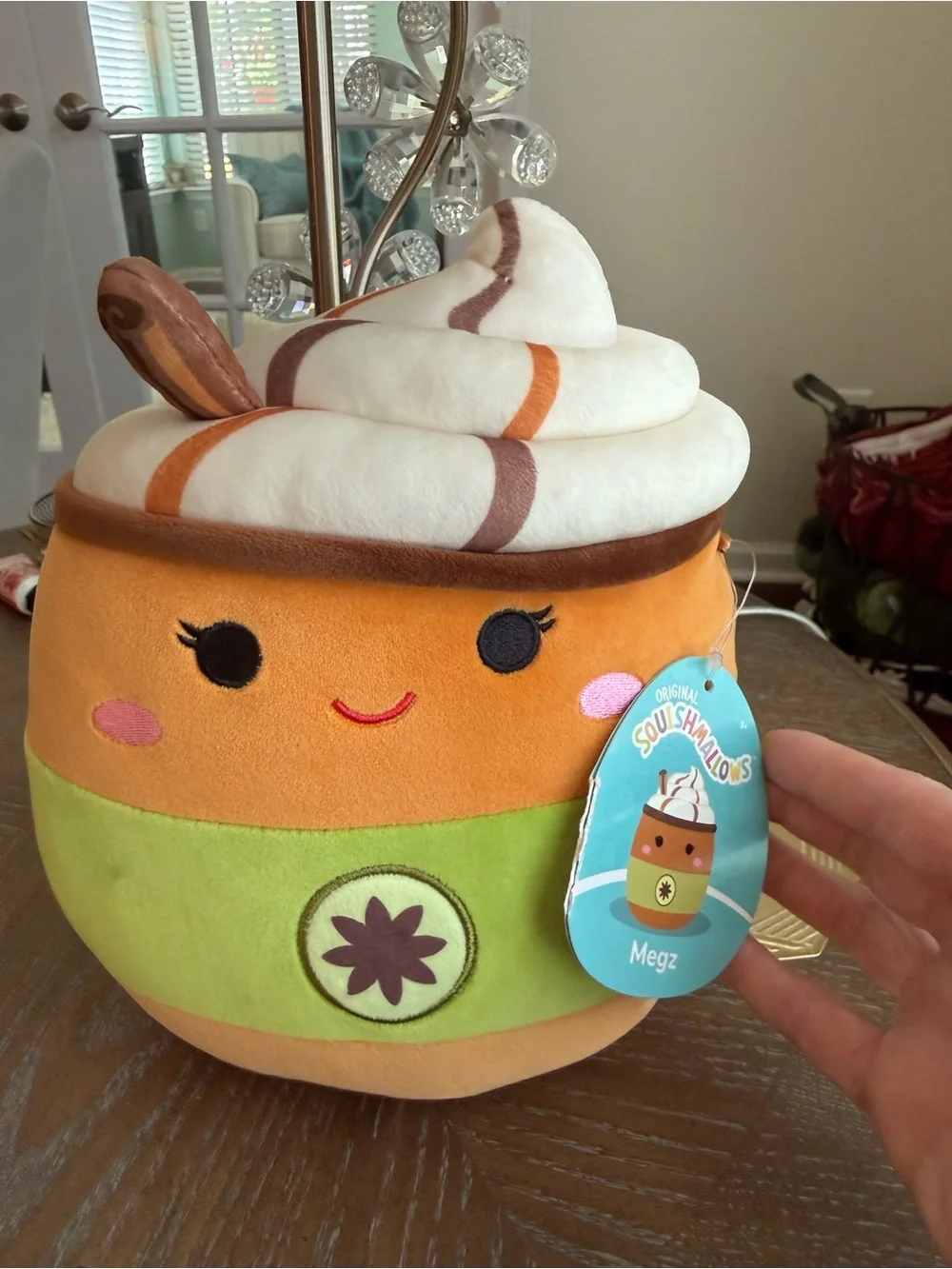 Squishmallow Kids Plush Pumpkin Spice Cup Toy - Orange & Green